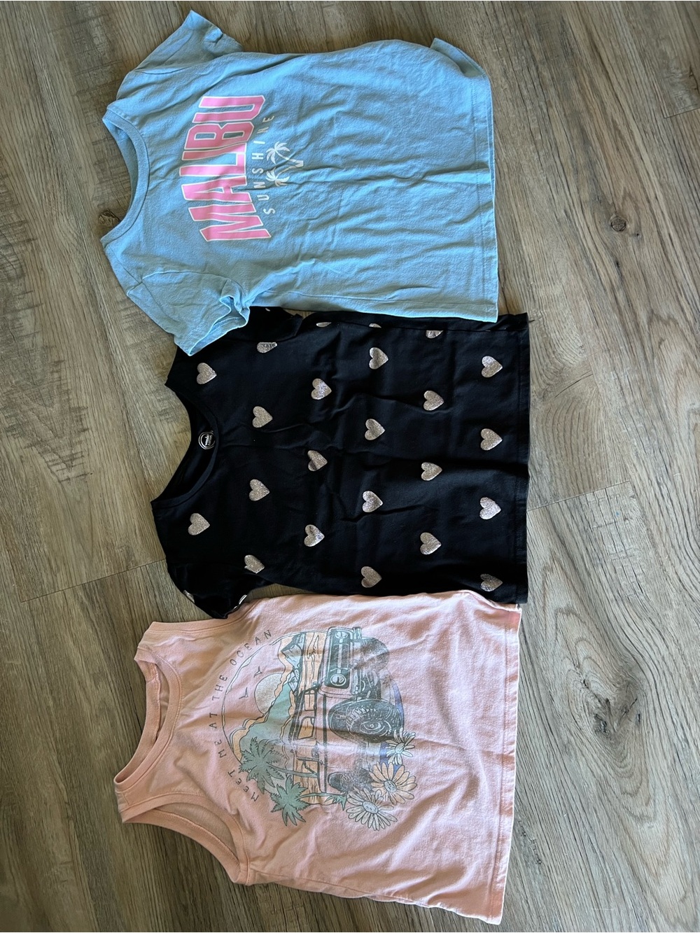 Carter's Girls 3-Pack Tee Set - Light Blue, Black, Pink